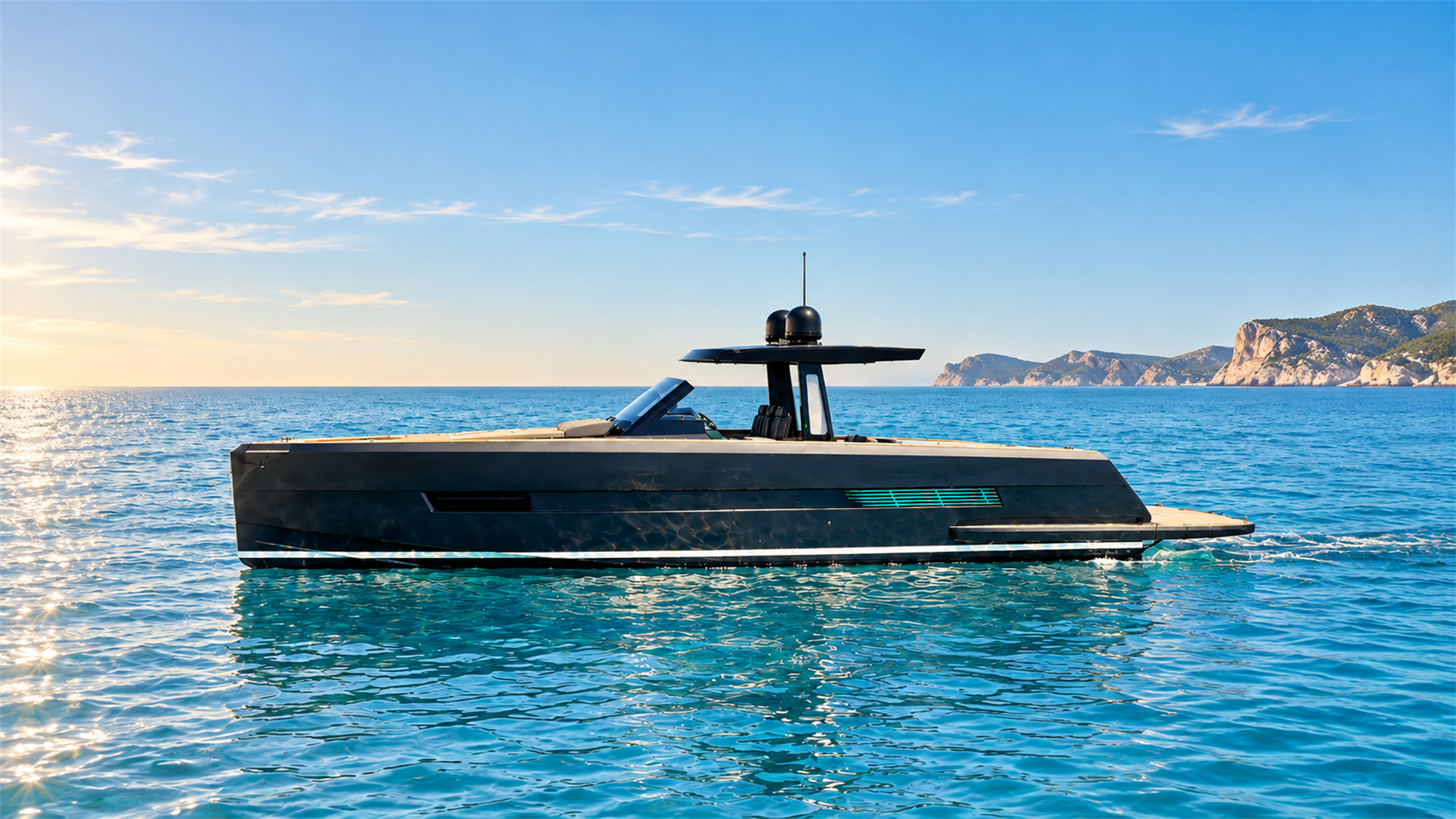 BLACK SHEEP Fjord 42 Open cruising along the Mallorca coast
